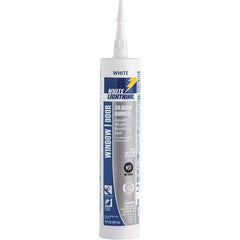 White Lightning - 10 oz Cartridge White RTV Silicone Joint Sealant - -80 to 450°F Operating Temp, 30 min Tack Free Dry Time, 24 hr Full Cure Time - USA Tool & Supply