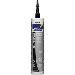 White Lightning - 10 oz Cartridge Black RTV Silicone Joint Sealant - -80 to 400°F Operating Temp, 30 min Tack Free Dry Time, 24 hr Full Cure Time - USA Tool & Supply