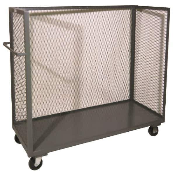 Durham - 2,000 Lb Capacity, 3-Sided Steel Truck - 60-1/2" Wide x 56-7/16" High - USA Tool & Supply