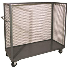 Durham - 2,000 Lb Capacity, 3-Sided Steel Truck - 60-1/2" Wide x 56-7/16" High - USA Tool & Supply