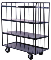 Durham - 2,000 Lb Capacity, Steel Open Portable Shelf Truck - 48" Wide x 61" High - USA Tool & Supply