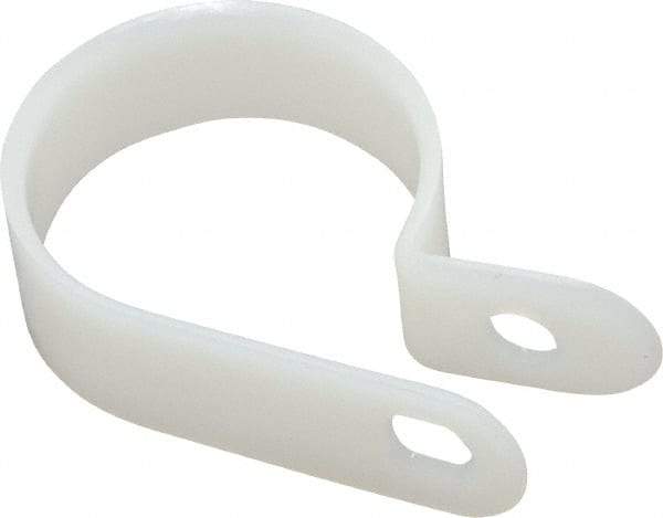 Value Collection - 27.28mm Bundle Diam, 0.181" Hole, Nylon Clamp - White - USA Tool & Supply