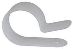 Value Collection - 19.9mm Bundle Diam, 0.181" Hole, Nylon Clamp - White - USA Tool & Supply