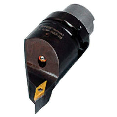 Iscar - Right Hand Cut, Size HSK A63, VBMT & VC.. Insert Compatiblity, Internal or External Modular Turning & Profiling Cutting Unit Head - 25mm Ctr to Cutting Edge, 110mm Head Length, Through Coolant, Series Isoturn - USA Tool & Supply