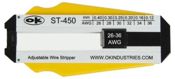 Jonard Tools - 36 to 26 AWG Capacity Precision Wire Stripper - Polycarbonate Handle - USA Tool & Supply