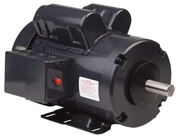 US Motors - 3/4 hp, TEFC Enclosure, No Thermal Protection, 1,140 RPM, 115/208-230 Volt, 60 Hz, Single Phase Capacitor Start-Cap Run Motor - Size 56H Frame, Rigid Base Mount, 1 Speed, Ball Bearings, 10.05 Full Load Amps, B Class Insulation, Reversible - USA Tool & Supply