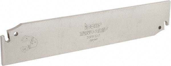 Iscar - 2.0709" Blade Height, 0.236" Blade Width, 10.236" OAL, Neutral Cut, Single End Indexable Cut-Off Blade - TGFH Blade, Tang-Grip Series - USA Tool & Supply