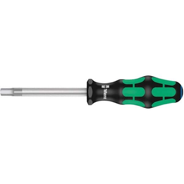 Wera - 8mm Standard Hex Driver - 100mm Blade Length, Ergonomic Cushion Grip Handle, 212mm OAL - USA Tool & Supply