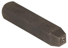 Made in USA - 3/16" Character Size, 9 Character, Heavy Duty Individual Steel Stamp - Steel, Number - USA Tool & Supply