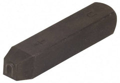 Made in USA - 3/16" Character Size, U Character, Heavy Duty Individual Steel Stamp - Steel, Letter - USA Tool & Supply