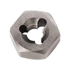 Union Butterfield - 1-1/4 - 12 UNF Thread, 2-3/16" Hex, Right Hand Thread, Hex Rethreading Die - Chromium Steel, 1" Thick, Series 2025 - Exact Industrial Supply