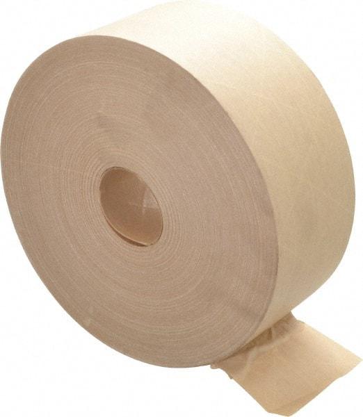 Intertape - 2-3/4" x 500' Natural (Color) Water Activated Adhesive Sealing Tape - Paper Backing, 6.1 mil Thick, Series KR500 - USA Tool & Supply
