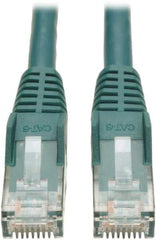 Tripp-Lite - Cat6, 24 AWG, 8 Wires, 550 MHz, Unshielded Network & Ethernet Cable - Green, PVC, 10' OAL - USA Tool & Supply