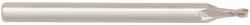 Niagara Cutter - 0.027", 0.0405" LOC, 1/8" Shank Diam, 1-1/2" OAL, 2 Flute, Solid Carbide Square End Mill - Single End, Uncoated, Spiral Flute, 30° Helix, Centercutting, Right Hand Cut, Right Hand Flute, Series MES230 - USA Tool & Supply