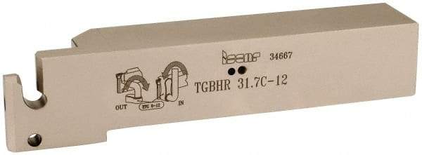 Iscar - External Thread, 1.18" Max Depth of Cut, 6.7" OAL, Right Hand Indexable Grooving Cutoff Toolholder - 1-1/4" Shank Height x 1-1/4" Shank Width, TAG N 12..C/W/M/TAGB/TAGBA 12.. Insert Style, TGBH Toolholder Style, Series Sumo-Grip - USA Tool & Supply