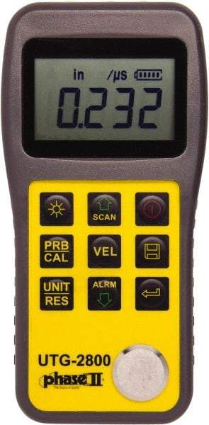 Phase II - 0.04" to 12" Measurement, 0.001" Resolution Electronic Thickness Gage - Accurate up to 0.0015" - USA Tool & Supply