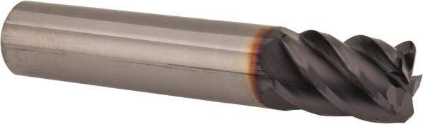 Niagara Cutter - 3/8", 5 Flute, Single End, Solid Carbide, 0.045" Corner Radius End Mill - 2" OAL, 45° Helix, Right Hand Flute, 1/2" LOC, Right Hand Cut - USA Tool & Supply