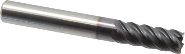 Niagara Cutter - 5/16", 5 Flute, Single End, Solid Carbide, 0.02" Corner Radius End Mill - 2-1/2" OAL, 45° Helix, Right Hand Flute, 13/16" LOC, Right Hand Cut - USA Tool & Supply