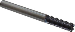 Niagara Cutter - 1/4", 5 Flute, Single End, Solid Carbide, 0.02" Corner Radius End Mill - 2-1/2" OAL, 45° Helix, Right Hand Flute, 3/4" LOC, Right Hand Cut - USA Tool & Supply