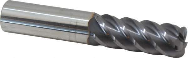 Niagara Cutter - 5/8", 5 Flute, Single End, Solid Carbide, 1/8" Corner Radius End Mill - 3-1/2" OAL, 45° Helix, Right Hand Flute, 1-5/8" LOC, Right Hand Cut - USA Tool & Supply