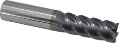 Niagara Cutter - 5/8", 5 Flute, Single End, Solid Carbide, 0.03" Corner Radius End Mill - 3-1/2" OAL, 45° Helix, Right Hand Flute, 1-5/8" LOC, Right Hand Cut - USA Tool & Supply