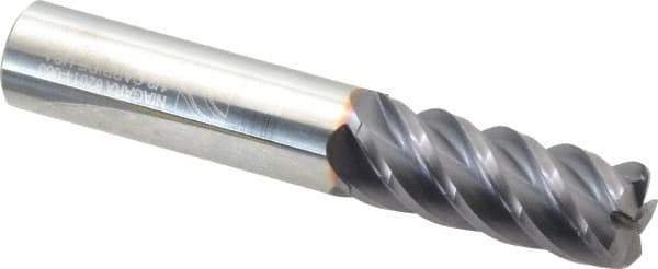 Niagara Cutter - 1/2", 5 Flute, Single End, Solid Carbide, 0.06" Corner Radius End Mill - 3" OAL, 45° Helix, Right Hand Flute, 1-1/4" LOC, Right Hand Cut - USA Tool & Supply