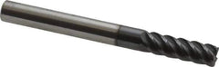 Niagara Cutter - 1/4", 5 Flute, Single End, Solid Carbide, 0.03" Corner Radius End Mill - 2-1/2" OAL, 45° Helix, Right Hand Flute, 3/4" LOC, Right Hand Cut - USA Tool & Supply