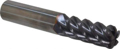 Niagara Cutter - 1/2", 5 Flute, Single End, Solid Carbide, 0.09" Corner Radius End Mill - 3" OAL, 45° Helix, Right Hand Flute, 1-1/4" LOC, Right Hand Cut - USA Tool & Supply