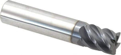 Niagara Cutter - 1/2", 5 Flute, Single End, Solid Carbide, 0.015" Corner Radius End Mill - 2-1/2" OAL, 45° Helix, Right Hand Flute, 5/8" LOC, Right Hand Cut - USA Tool & Supply