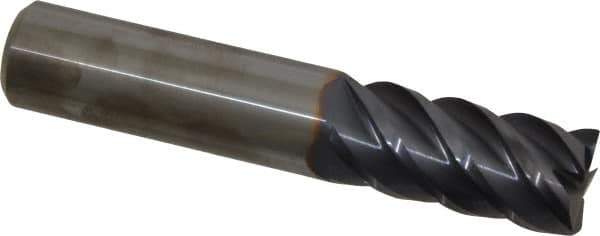 Niagara Cutter - 3/4", 5 Flute, Single End, Solid Carbide, 0.015" Corner Radius End Mill - 4" OAL, 45° Helix, Right Hand Flute, 1-5/8" LOC, Right Hand Cut - USA Tool & Supply