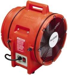 Allegro - Electric AC Axial Blower - 1 hp, 1,842 CFM, 220 Max Voltage Rating - USA Tool & Supply