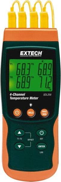 Extech - -58 to 2372°F, Temp Recorder - USA Tool & Supply