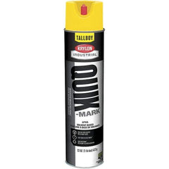 Krylon - 25 fl oz Yellow Marking Paint - 35 to 71 Sq Ft Coverage, Solvent-Based Formula - USA Tool & Supply