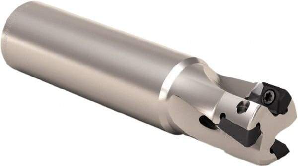 Seco - 12mm Cut Diam, 8mm Max Depth of Cut, 16mm Shank Diam, 135mm OAL, Indexable Square Shoulder End Mill - XO.. 0903.. Inserts, Cylindrical Shank, 90° Lead Angle, Through Coolant, Series Micro Turbo - USA Tool & Supply