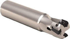 Seco - 20mm Cut Diam, 8mm Max Depth of Cut, 20mm Shank Diam, 90mm OAL, Indexable Square Shoulder End Mill - XO.. 0903.. Inserts, Weldon Shank, 90° Lead Angle, Through Coolant, Series Micro Turbo - USA Tool & Supply