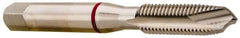 Accupro - #6-40, 3 Flute, Bright Finish, Vanadium High Speed Steel Spiral Point Tap - Plug Chamfer, Right Hand Thread, 2" OAL, 13mm Thread Length, 3.581mm Shank Diam - Exact Industrial Supply