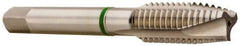 Accupro - #10-24, 3 Flute, Bright Finish, Vanadium High Speed Steel Spiral Point Tap - Plug Chamfer, Right Hand Thread, 2-3/8" OAL, 16mm Thread Length, 4.928mm Shank Diam - Exact Industrial Supply