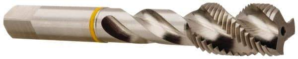 Accupro - #10-32 2 Flute Modified Bottoming Spiral Flute Tap - Vanadium High Speed Steel, Bright Finish, 2-3/8" OAL, Right Hand Flute, Right Hand Thread, H5 - USA Tool & Supply