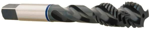 Accupro - #4-40 3 Flute 2B Modified Bottoming Spiral Flute Tap - Vanadium High Speed Steel, Oxide Finish, 1-7/8" OAL, Right Hand Flute, Right Hand Thread - USA Tool & Supply