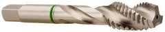 Accupro - #10-24 3 Flute Modified Bottoming Spiral Flute Tap - Vanadium High Speed Steel, Bright Finish, 2-3/8" OAL, Right Hand Flute, Right Hand Thread, H5 - USA Tool & Supply