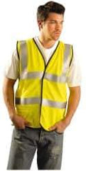 OccuNomix - Size XL Flame Resistant/Retardant Yellow Solid General Purpose Vest - 44 to 46" Chest, ANSI 107-2015, ASTM F1506, ATPV=5.1 cal/Sq cm, NFPA 70E/HRC=1, Hook & Loop Closure, 1 Pocket, Modacrylic/Aramid Blend - USA Tool & Supply