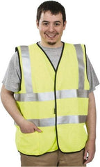 OccuNomix - Size 2XL Flame Resistant/Retardant Yellow Solid General Purpose Vest - 48 to 50" Chest, ANSI 107-2015, ASTM F1506, ATPV=5.4 cal/Sq cm, NFPA 70E/HRC=1, Hook & Loop Closure, 1 Pocket, Modacrylic/Aramid Blend - USA Tool & Supply