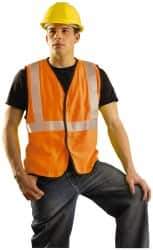 OccuNomix - Size XL Flame Resistant/Retardant Orange Solid General Purpose Vest - 44 to 46" Chest, ANSI 107-2015, ASTM F1506, ATPV=5.4 cal/Sq cm, NFPA 70E/HRC=1, Hook & Loop Closure, 1 Pocket, Modacrylic/Aramid Blend - USA Tool & Supply