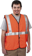OccuNomix - Size 2XL Flame Resistant/Retardant Orange Solid General Purpose Vest - 48 to 50" Chest, ANSI 107-2015, ASTM F1506, ATPV=5.4 cal/Sq cm, NFPA 70E/HRC=1, Hook & Loop Closure, 1 Pocket, Modacrylic/Aramid Blend - USA Tool & Supply