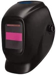 PRO-SAFE - 3.82" Window Width x 1.38" Window Height, 10 Shade Auto-Darkening Lens, Fixed Front Welding Helmet - Black Nylon Clear Lens - USA Tool & Supply