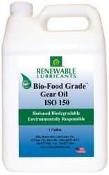 Renewable Lubricants - 1 Gal Bottle, Mineral Gear Oil - 6°F to 250°F, 131 St Viscosity at 40°C, 20 St Viscosity at 100°C, ISO 150 - USA Tool & Supply