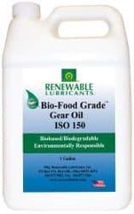 Renewable Lubricants - 1 Gal Bottle, Mineral Gear Oil - 6°F to 250°F, 131 St Viscosity at 40°C, 20 St Viscosity at 100°C, ISO 150 - USA Tool & Supply