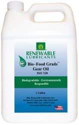 Renewable Lubricants - 1 Gal Bottle, Mineral Gear Oil - 24°F to 518°F, 252 St Viscosity at 40°C, 34 St Viscosity at 100°C, ISO 320 - USA Tool & Supply