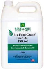 Renewable Lubricants - 1 Gal Bottle, Mineral Gear Oil - 23°F to 250°F, 382 St Viscosity at 40°C, 49 St Viscosity at 100°C, ISO 460 - USA Tool & Supply