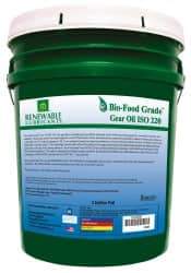 Renewable Lubricants - 5 Gal Pail, Mineral Gear Oil - 10°F to 250°F, 166 St Viscosity at 40°C, 24.1 St Viscosity at 100°C, ISO 220 - USA Tool & Supply